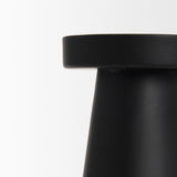 Quadir Short Matte Black Metal Candle Holder 70713 Mercana