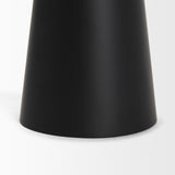 Quadir Short Matte Black Metal Candle Holder 70713 Mercana