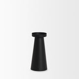 Quadir Medium Matte Black Metal Candle Holder 70714 Mercana