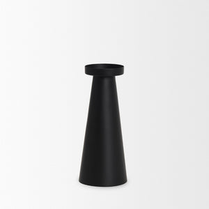 Mercana Quadir Modern Metal Candle Holder - Elegant Tapered Design for Home Décor and Centerpieces Matte Black | Tall 70715