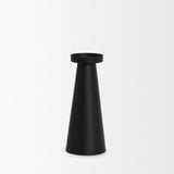 Quadir Tall Matte Black Metal Candle Holder 70715 Mercana