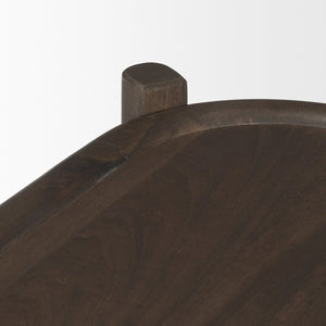 Mercana Romi Elegant Oval Console Table with 3-Tier Design for Stylish Entryway and Living Room Storage 70640