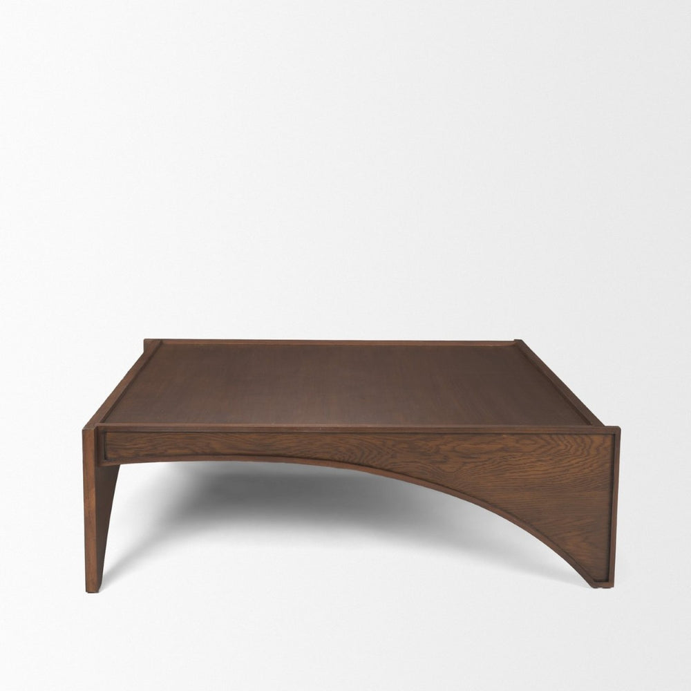 Mercana Laraya Coffee Table - Elegant Oak Grain Design with Distinctive Arched Frame for Timeless Style 70642