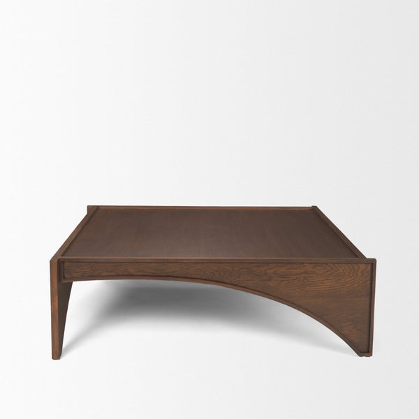 Mercana Laraya Coffee Table - Elegant Oak Grain Design with Distinctive Arched Frame for Timeless Style 70642