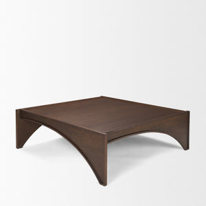 Mercana Laraya Coffee Table - Elegant Oak Grain Design with Distinctive Arched Frame for Timeless Style 70642