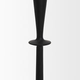 Qwin Matte Black Cast Aluminum Short Candle Holder 70716 Mercana