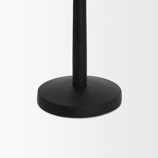 Mercana Qwin Elegant Cast Aluminum Candle Holder for Timeless Centerpieces and Modern Decor Enhancements Matte Black | Medium 70717