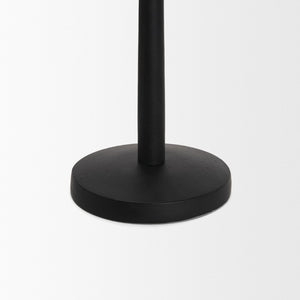 Mercana Qwin Elegant Cast Aluminum Candle Holder for Timeless Centerpieces and Modern Decor Enhancements Matte Black | Tall 70718