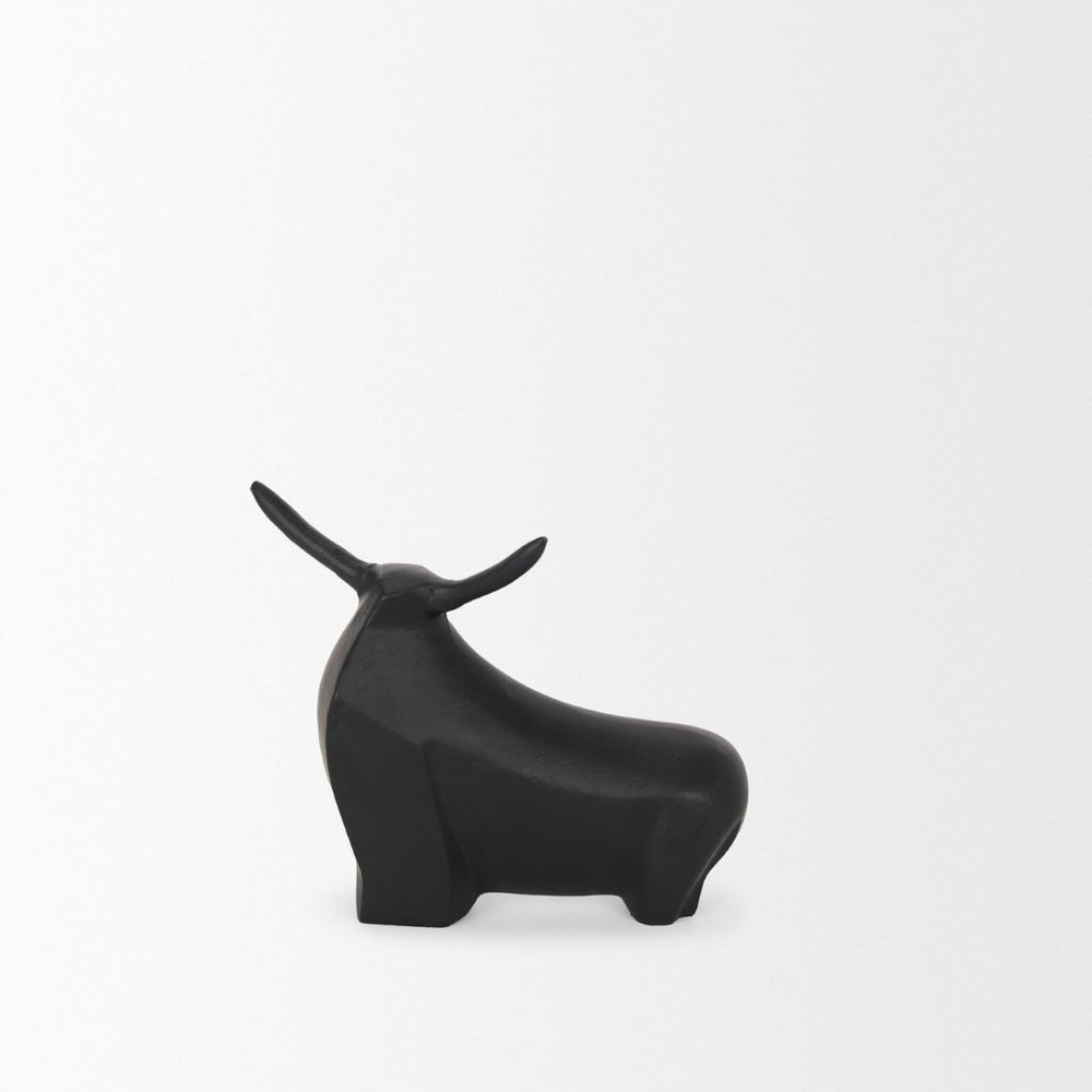 Mercana Radu Decorative Bull Accent - Modern Cast Aluminum Sculpture for Contemporary Home Décor & Styling 70719