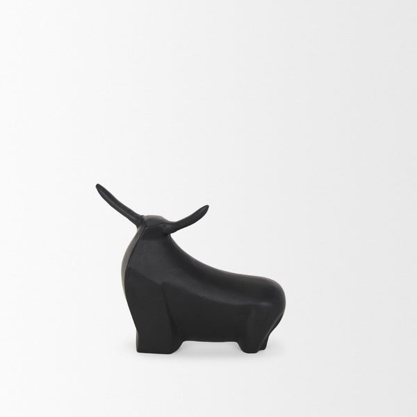 Mercana Radu Decorative Bull Accent - Modern Cast Aluminum Sculpture for Contemporary Home Décor & Styling 70719