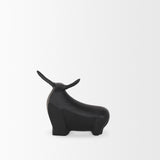 Radu Small Matte Black Metal Bull Decorative Object 70719 Mercana