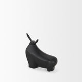 Radu Small Matte Black Metal Bull Decorative Object 70719 Mercana