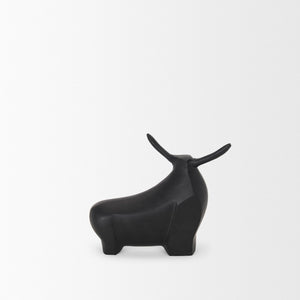 Mercana Radu Decorative Bull Accent - Modern Cast Aluminum Sculpture for Contemporary Home Décor & Styling 70719