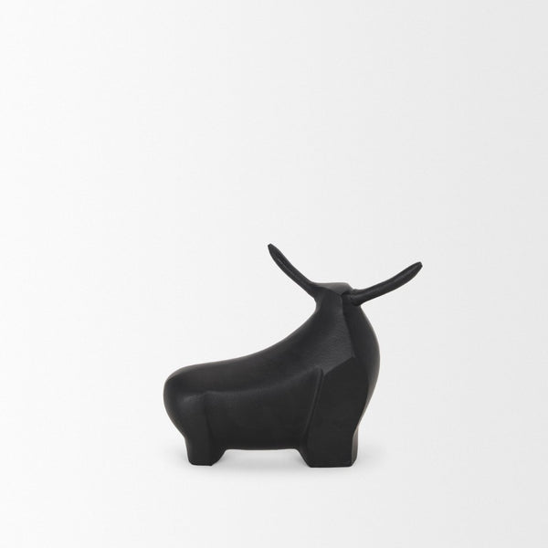 Mercana Radu Decorative Bull Accent - Modern Cast Aluminum Sculpture for Contemporary Home Décor & Styling 70719