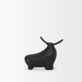 Radu Small Matte Black Metal Bull Decorative Object 70719 Mercana