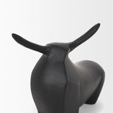 Radu Small Matte Black Metal Bull Decorative Object 70719 Mercana