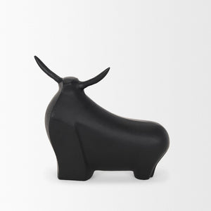 Mercana Radu Contemporary Bull Sculpture - Chic Metal Decorative Object for Modern Home and Office Decor 70720