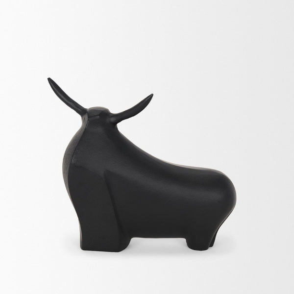 Mercana Radu Contemporary Bull Sculpture - Chic Metal Decorative Object for Modern Home and Office Decor 70720
