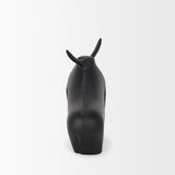 Radu Large Matte Black Metal Bull Decorative Object 70720 Mercana