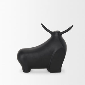 Mercana Radu Contemporary Bull Sculpture - Chic Metal Decorative Object for Modern Home and Office Decor 70720