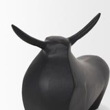 Radu Large Matte Black Metal Bull Decorative Object 70720 Mercana