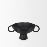 Radka Small Matte Black Metal Decorative Bowl 70723 Mercana