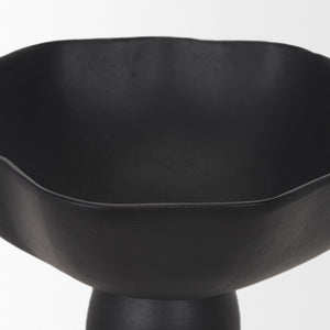 Mercana Radka Decorative Bowl – Handcrafted Cast Aluminum Accent with Sculptural Design for Modern Interiors Matte Black | Small 70723
