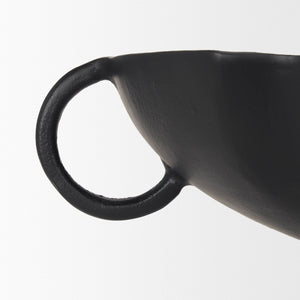 Mercana Radka Decorative Bowl – Handcrafted Cast Aluminum Accent with Sculptural Design for Modern Interiors Matte Black | Large 70724