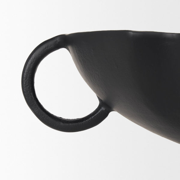 Mercana Radka Decorative Bowl – Handcrafted Cast Aluminum Accent with Sculptural Design for Modern Interiors Matte Black | Large 70724