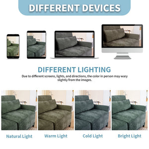 English Elm Two Chenille Sofa With Ottoman & Lumbar Pillows - Ergonomic, Stylish Design For Cozy Living Spaces W714S01215-GIGA