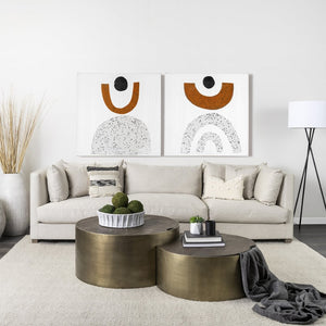 Mercana Eclipse Nested Drum Coffee Table Set with Stylish Storage for Modern Living Room Décor and Functionality 67828