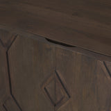 Heera Dark Brown Diamond Motif with Shelf Accent Cabinet 70645 Mercana