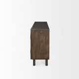 Heera Dark Brown Diamond Motif with Shelf Sideboard 70646 Mercana