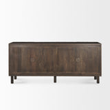 Heera Dark Brown Diamond Motif with Shelf Sideboard 70646 Mercana