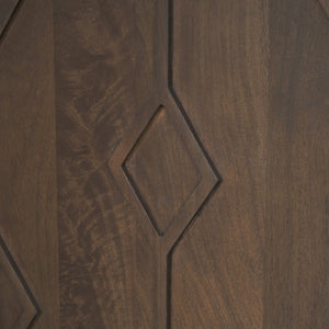 Mercana Heera Sideboard with Artisanal CNC-Carved Diamond Motif for Elegant Storage and Display Solutions Dark Brown 70646