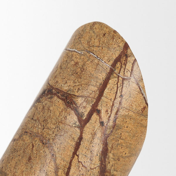 Mercana Rahima Sculptural Brown Forest Bookends - Unique Hand-Carved Design for Elegant Shelving Decor 70701