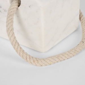 Mercana Raena Elegant Sculptural Door Stopper in Timeless Marble Design for Home Décor and Functionality White Marble 70702
