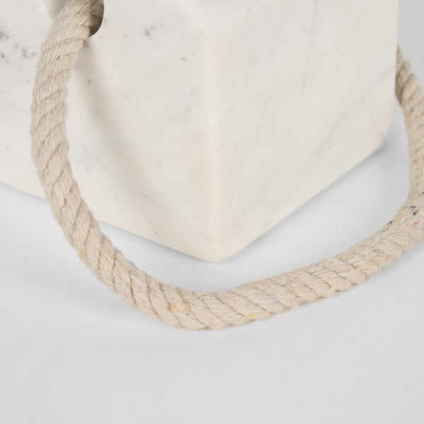 Mercana Raena Elegant Sculptural Door Stopper in Timeless Marble Design for Home Décor and Functionality White Marble 70702