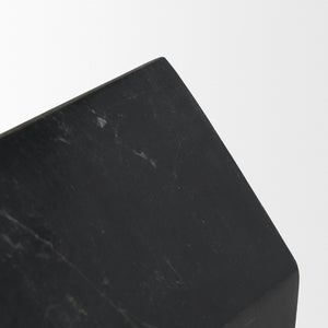 Mercana Raena Elegant Sculptural Door Stopper in Timeless Marble Design for Home Décor and Functionality Black Marble 70703