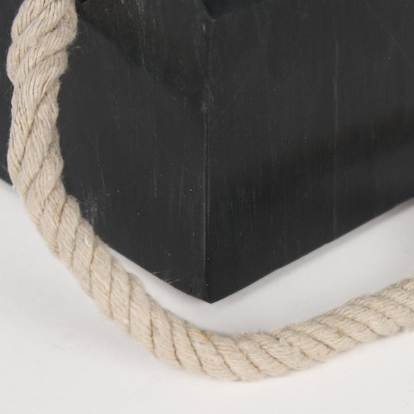 Mercana Raena Elegant Sculptural Door Stopper in Timeless Marble Design for Home Décor and Functionality Black Marble 70703