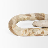 Reinir Beige Marble Chain Link Decorative Object 70706 Mercana