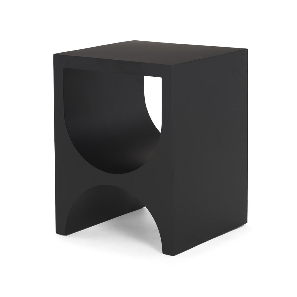 Mercana Sobi Matte Black Square Side Table – Sleek, Minimalist Design for Modern Living Spaces & Versatile Use 70746