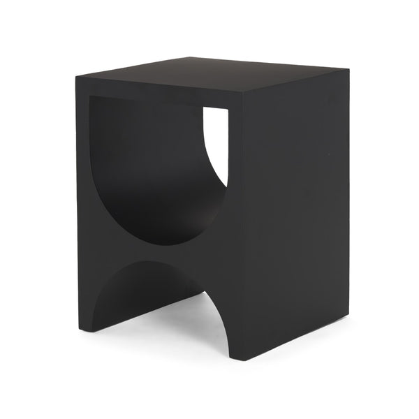 Mercana Sobi Matte Black Square Side Table – Sleek, Minimalist Design for Modern Living Spaces & Versatile Use 70746