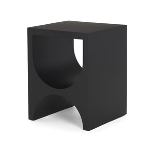 Sobi Matte Black Square Metal Side Table 70746 Mercana