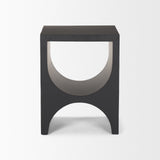 Sobi Matte Black Square Metal Side Table 70746 Mercana