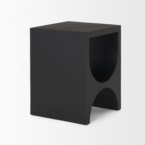 Mercana Sobi Matte Black Square Side Table – Sleek, Minimalist Design for Modern Living Spaces & Versatile Use 70746