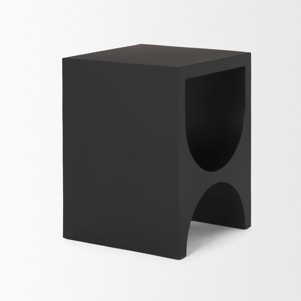 Mercana Sobi Matte Black Square Side Table – Sleek, Minimalist Design for Modern Living Spaces & Versatile Use 70746