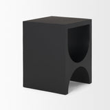 Sobi Matte Black Square Metal Side Table 70746 Mercana