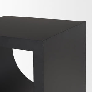 Mercana Sobi Matte Black Square Side Table – Sleek, Minimalist Design for Modern Living Spaces & Versatile Use 70746