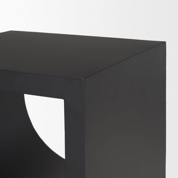 Mercana Sobi Matte Black Square Side Table – Sleek, Minimalist Design for Modern Living Spaces & Versatile Use 70746